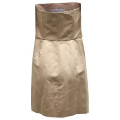 Stella Mc Cartney Stella McCartney Robe De Cocktail Bustier En Coton Nude Chair -ModeChic Magasin 730435 3