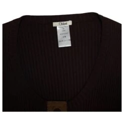 Chloé Robe Cardigan Chloe En Laine Marron -ModeChic Magasin 730451 6