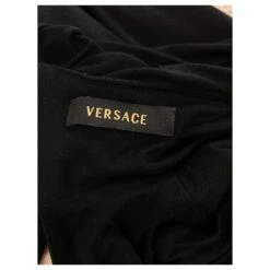 Autre Marque Robe Noire Sans Manches En Rayonne Et Laine Mélangée Encolure Zippée -ModeChic Magasin 731127 8