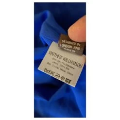 Matthew Williamson Robe Soie Plissée Soleil Bleu Roy -ModeChic Magasin 736717 10