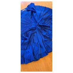 Matthew Williamson Robe Soie Plissée Soleil Bleu Roy -ModeChic Magasin 736717 5