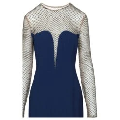 Stella Mc Cartney Stella McCartney Myah - Robe à Manches Longues Ornée Bleu 5 Stella Mc Cartney Stella McCartney Myah - Robe à Manches Longues Ornée Bleu -ModeChic Magasin 740093 3