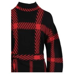 Stella Mc Cartney Robe Ceinturée à Carreaux Stella McCartney Noir -ModeChic Magasin 740203 3