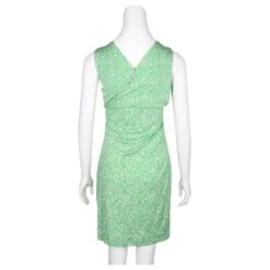 Diane Von Furstenberg Robe Sans Manches Verte Et Blanche -ModeChic Magasin 740800 3