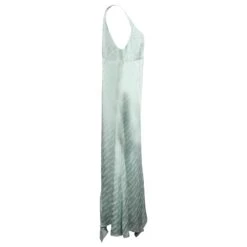 Off White Off-White Robe En Jacquard à Logo Et Décolleté En Cœur En Acétate Vert -ModeChic Magasin 741030 2