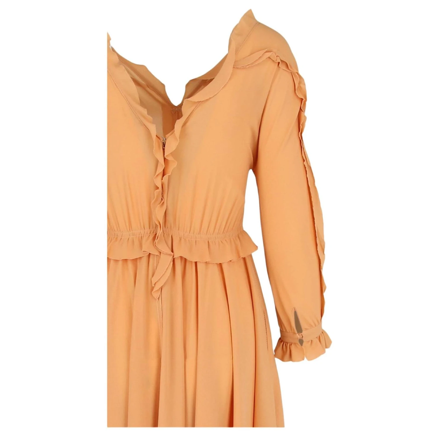 Robe En Georgette Bottega Veneta Jaune 3 Robe En Georgette Bottega Veneta Jaune â Image 3