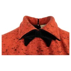 Robe Rouge à Col En Laine Avec Nœud Valentino -ModeChic Magasin 747504 4