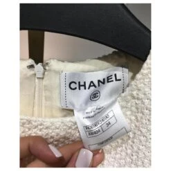 Robe Chanel En Coton Mélangé Blanc -ModeChic Magasin 749967 5