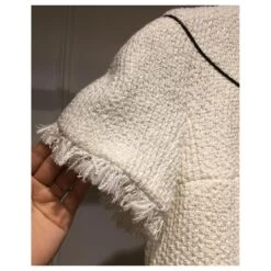 Robe Chanel En Coton Mélangé Blanc -ModeChic Magasin 749967 8