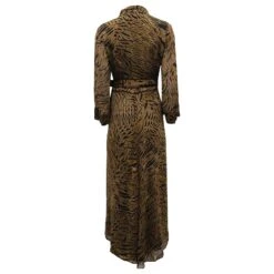 Ganni Robe Mi-longue à Imprimé Upperr En Viscose à Imprimé Animal -ModeChic Magasin 754132 3