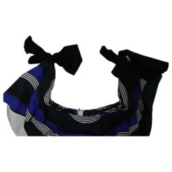 Fendi Robe Rayée à Volants Et épaules Dénudées En Coton Multicolore -ModeChic Magasin 754141 6