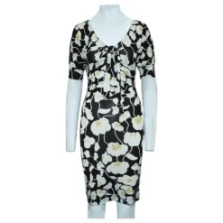 Diane Von Furstenberg Robe Imprimée Marron Avec Nœud -ModeChic Magasin 754247 2