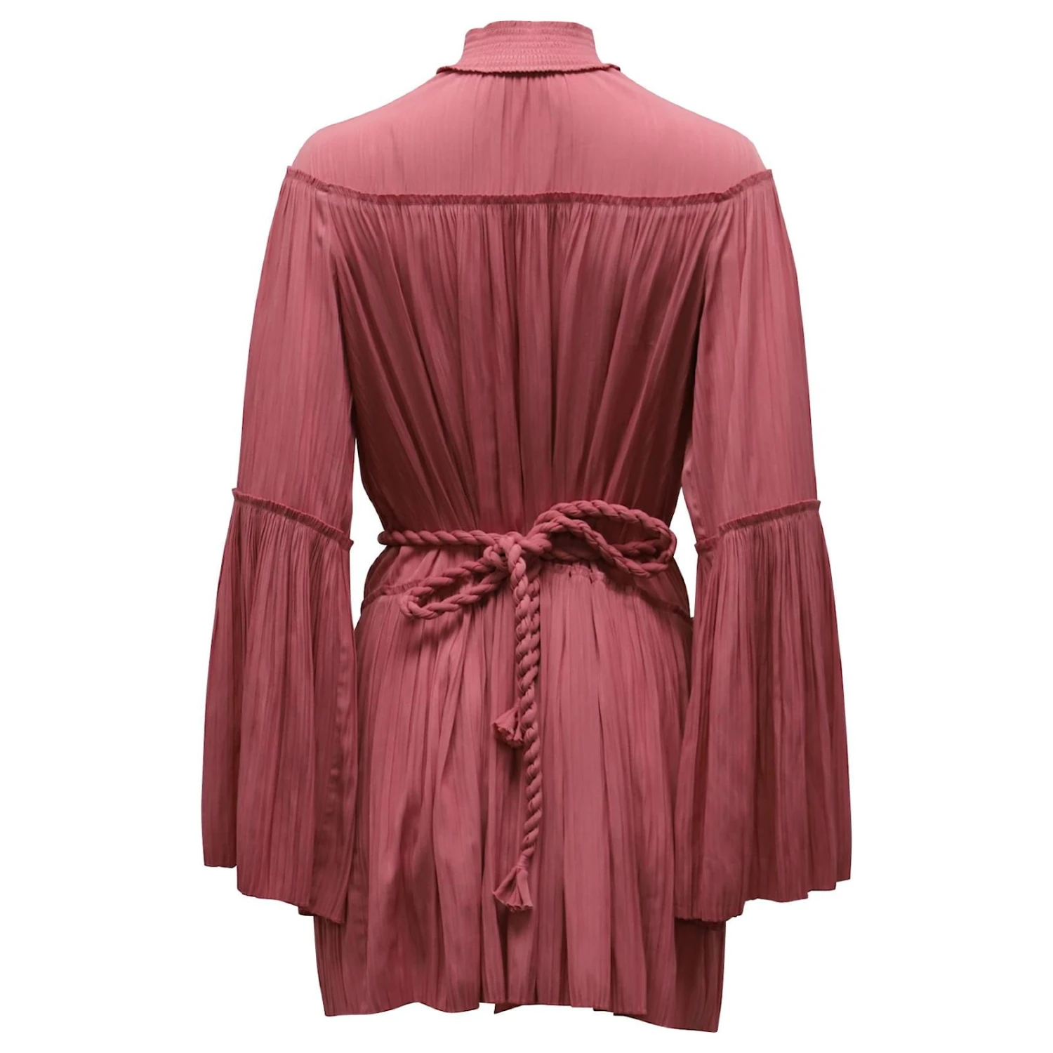 A.l.C. Mini Robe Plissée à Manches Longues En Polyester Rose 3 A.l.C. Mini Robe Plissée à Manches Longues En Polyester Rose – Image 3