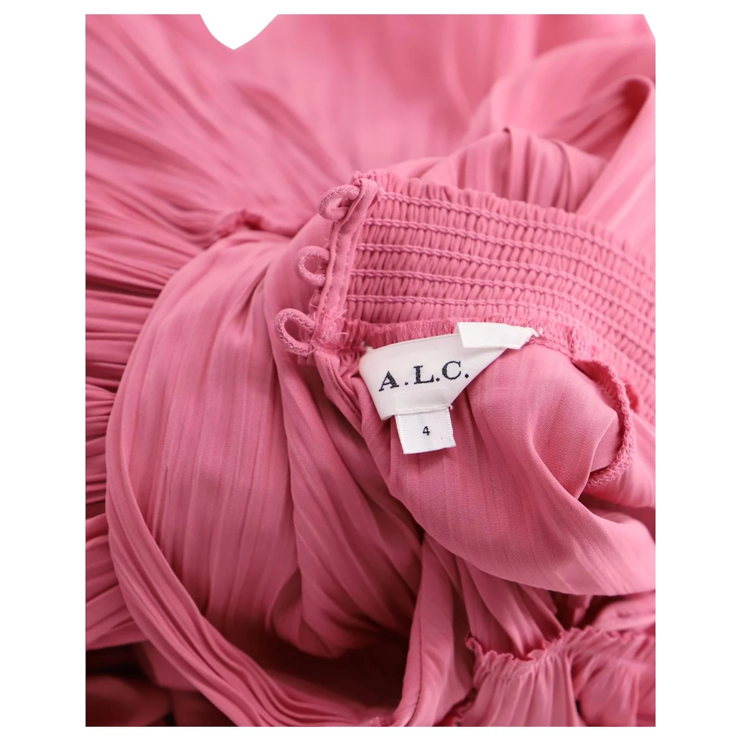 A.l.C. Mini Robe Plissée à Manches Longues En Polyester Rose 4 A.l.C. Mini Robe Plissée à Manches Longues En Polyester Rose – Image 4