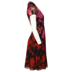 Diane Von Furstenberg Robe DVF Adrienne Midi En Soie Rouge -ModeChic Magasin 755592 2