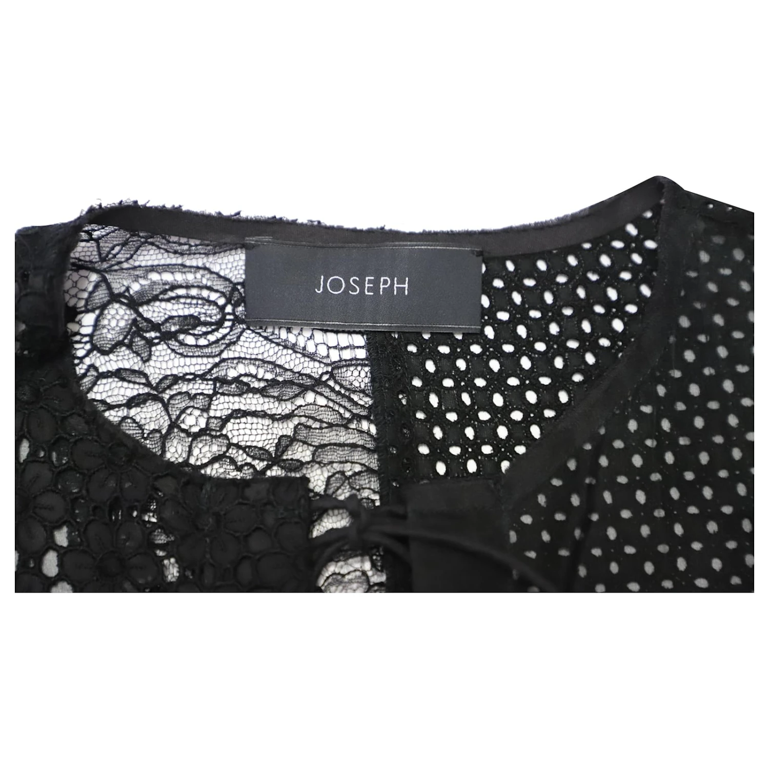 Joseph Robe Longue En Dentelle Patchwork En Nylon Noir 7 Joseph Robe Longue En Dentelle Patchwork En Nylon Noir – Image 7