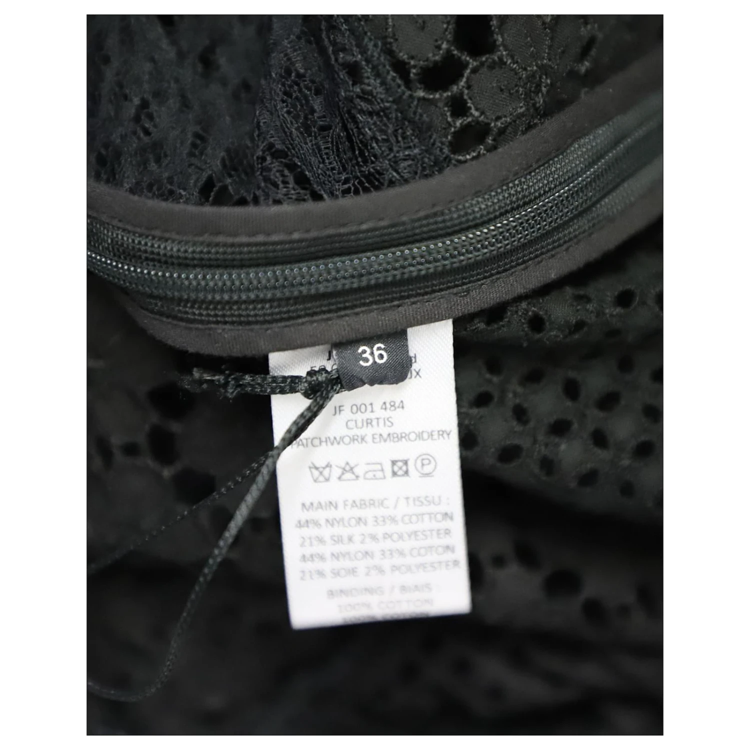 Joseph Robe Longue En Dentelle Patchwork En Nylon Noir 8 Joseph Robe Longue En Dentelle Patchwork En Nylon Noir – Image 8