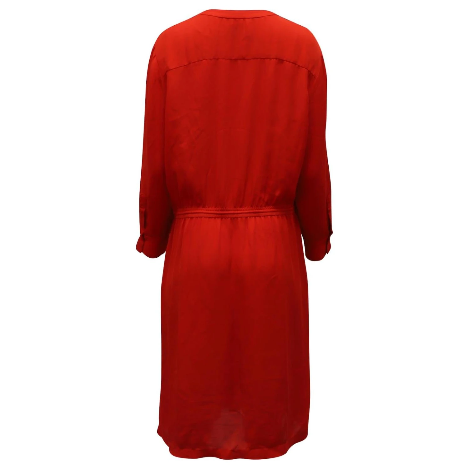 A.l.C. Robe à Manches Longues En Soie Rouge 3 A.l.C. Robe à Manches Longues En Soie Rouge – Image 3