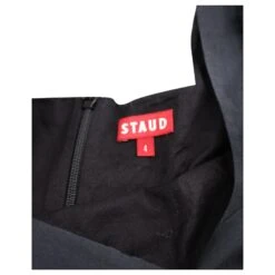 Robe Ajustée Et évasée à Manches Bouffantes Staud En Coton Noir 7 Robe Ajustée Et évasée à Manches Bouffantes Staud En Coton Noir -ModeChic Magasin 755781 4