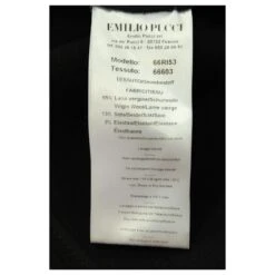 Emilio Pucci Robe Colour Block Manches Courtes En Laine Noire Et Crème Multicolore -ModeChic Magasin 755878 5