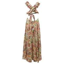 Zimmermann Robe Longue Imprimée à Volants Lovestruck En Coton Multicolore -ModeChic Magasin 756073 3