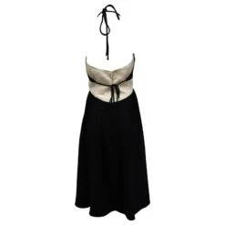Proenza Schouler Robe Mi-longue Dos Nu En Crêpe En Triacétate Noir -ModeChic Magasin 756086 3