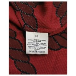 Hermès Robe Chemise Hermes Rope Print En Soie Rouge -ModeChic Magasin 756118 8