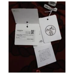 Hermès Robe Chemise Hermes Rope Print En Soie Rouge -ModeChic Magasin 756118 9