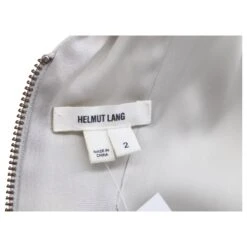 Helmut Lang Robe Drapée à Imprimé Carrion En Viscose Blanche -ModeChic Magasin 756159 3
