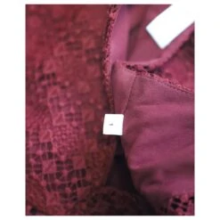 Sandro Mini Robe Sans Manches En Dentelle à Col En V En Polyester Bordeaux -ModeChic Magasin 757408 8