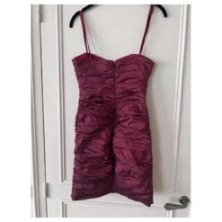 Bcbg Max Azria Robe Bustier Bordeaux -ModeChic Magasin 758863 3