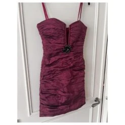 Bcbg Max Azria Robe Bustier Bordeaux -ModeChic Magasin 758863 4