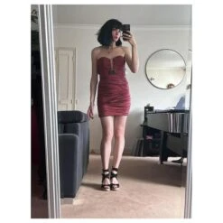 Bcbg Max Azria Robe Bustier Bordeaux -ModeChic Magasin 758863 6