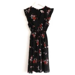 Robe Marguerite Rebecca Taylor Noir Rouge -ModeChic Magasin 762504 4