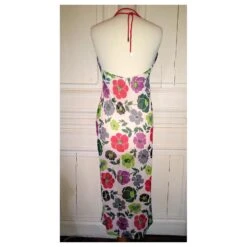Christian Dior DIOR ROBE DRESS VOILE RESILLE LIEN MEDAILLONS DOS NU T 36/38 Multicolore -ModeChic Magasin 771559 3