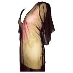 ANTIK BATIK SUR ROBE DRESS VOILE RESILLE PAPILLONS TM OU 36/40 Chocolat -ModeChic Magasin 772196 3