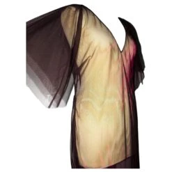 ANTIK BATIK SUR ROBE DRESS VOILE RESILLE PAPILLONS TM OU 36/40 Chocolat -ModeChic Magasin 772196 4