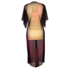 ANTIK BATIK SUR ROBE DRESS VOILE RESILLE PAPILLONS TM OU 36/40 Chocolat -ModeChic Magasin 772196 7