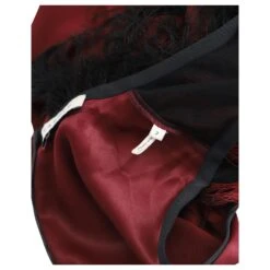 Mini Robe Sandro Sans Manches à Pompons En Polyester Bordeaux -ModeChic Magasin 773302 5