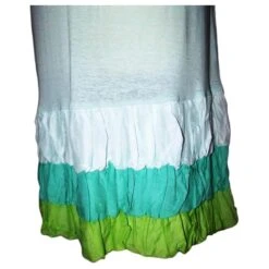 MANOUSH ROBE DRESS MINT MEDAILLON ROSE RELIEF VOLANTS T 40/42 Vert Clair -ModeChic Magasin 774997 10