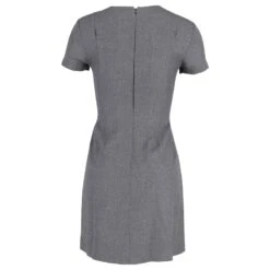 Theory Robe Fourreau à Manches Courtes En Laine Grise -ModeChic Magasin 776966 3