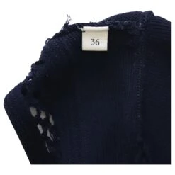 Sandro Paris Robe Mi-Longue Tricotée Riley En Viscose Bleue -ModeChic Magasin 777003 8