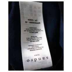 Sandro Paris Mini Robe Manches Longues En Polyester Bleu Marine -ModeChic Magasin 777013 5