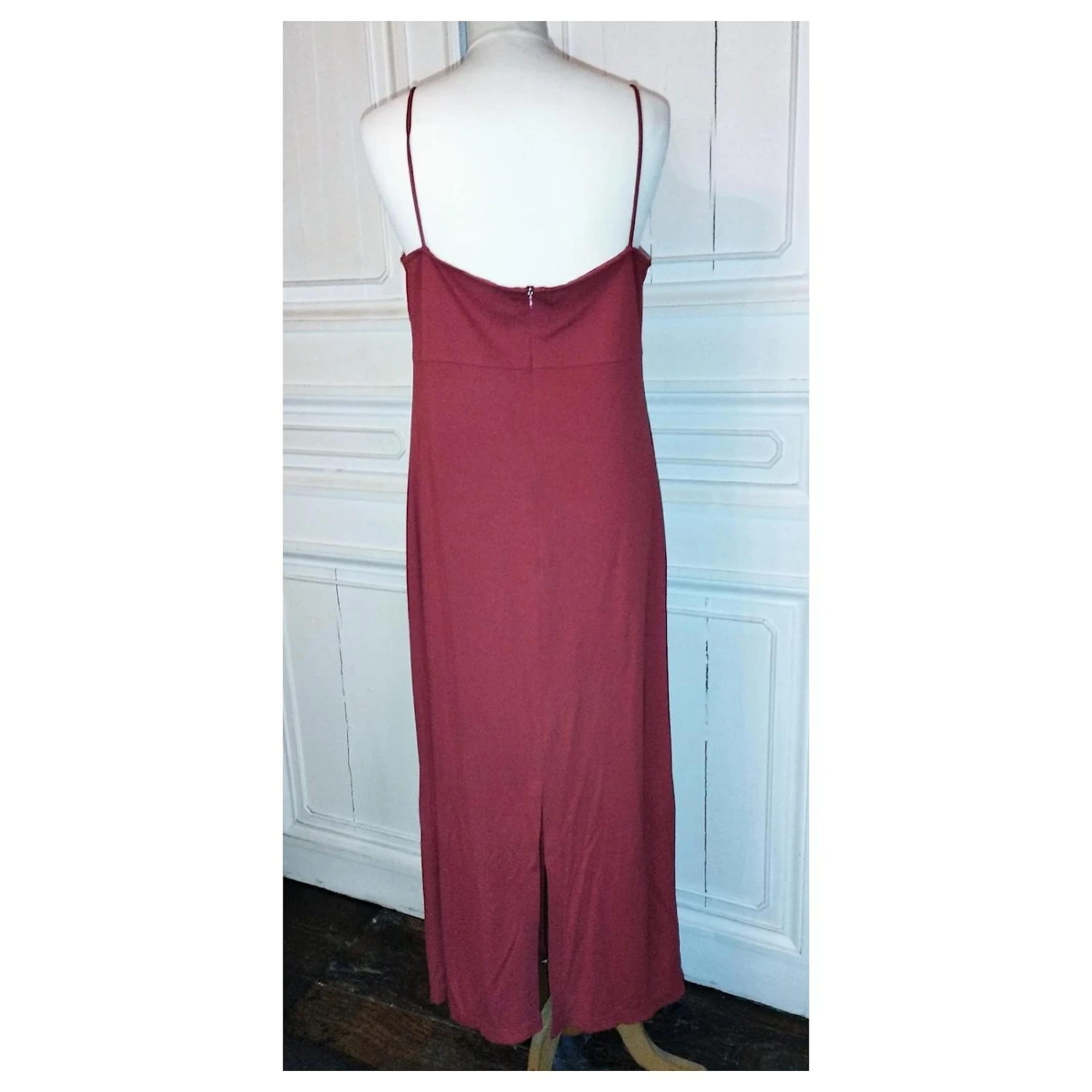 Cerruti 1881 CERRUTI ROBE DRESS VESTALE COUTURE CREPE GRAPHIQUE ULTRA LONGUE SOIREE T 42/46 Rouge 2 Cerruti 1881 CERRUTI ROBE DRESS VESTALE COUTURE CREPE GRAPHIQUE ULTRA LONGUE SOIREE T 42/46 Rouge – Image 2