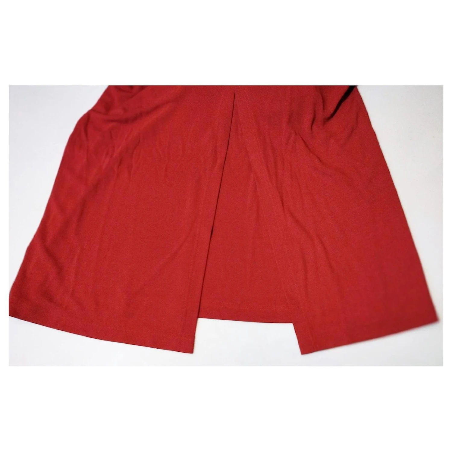 Cerruti 1881 CERRUTI ROBE DRESS VESTALE COUTURE CREPE GRAPHIQUE ULTRA LONGUE SOIREE T 42/46 Rouge 4 Cerruti 1881 CERRUTI ROBE DRESS VESTALE COUTURE CREPE GRAPHIQUE ULTRA LONGUE SOIREE T 42/46 Rouge – Image 4