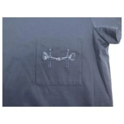 Hermès NEUF ROBE TSHIRT HERMES POCHE BRODEE MOTIF MORS BLEU MARINE EN COTON DRESS -ModeChic Magasin 778538 3