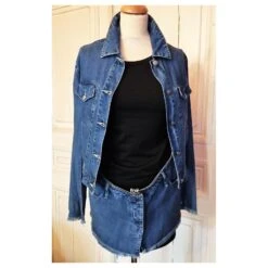 Jean Paul Gaultier GAULTIER TRENCH VESTE ROBE ET JUPE 4 EN 1 TRANSFORMABLE COLLECTOR TM OU 40/42 Bleu -ModeChic Magasin 780980 3