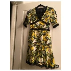 Robe Dolce & Gabbana, Mi Longueur Multicolore Moutarde 14 Robe Dolce & Gabbana, Mi Longueur Multicolore Moutarde -ModeChic Magasin 782998 7