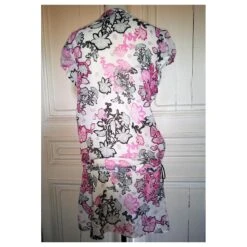 CHRISTIAN LACROIX ROBE DRESS BAROQUE HANCHES NOUEES T3 T38/40/42 Multicolore -ModeChic Magasin 783633 4