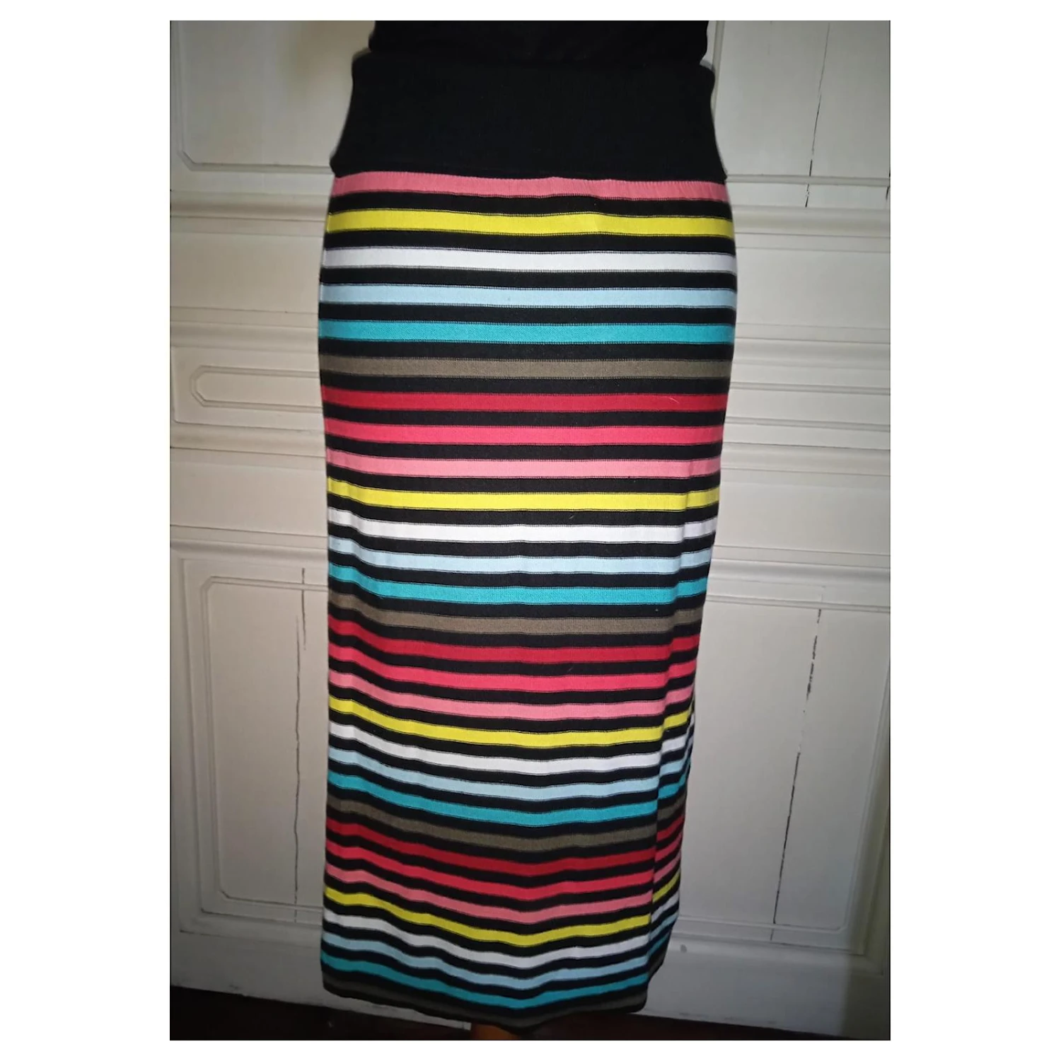 SONIA RYKIEL DRESS ROBE BUSTIER JUPE 2 EN 1 BAYADERE T 36/38 Multicolore 6 SONIA RYKIEL DRESS ROBE BUSTIER JUPE 2 EN 1 BAYADERE T 36/38 Multicolore – Image 6